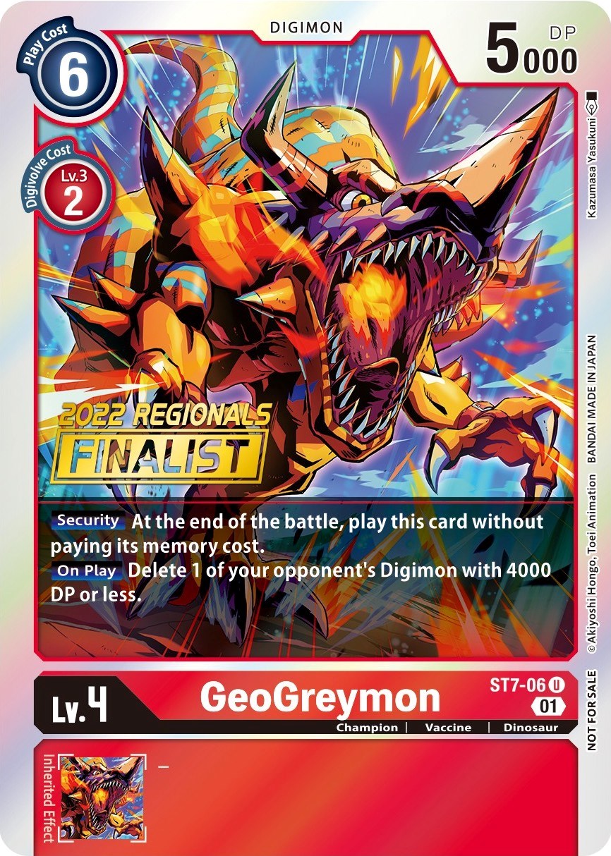 GeoGreymon [ST7-06] (2022 Championship Offline Regional) (Online Finalist) [Starter Deck: Gallantmon Promos] | Mindsight Gaming