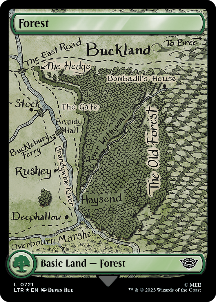 Forest (0721) (Surge Foil) [The Lord of the Rings: Tales of Middle-Earth] | Mindsight Gaming