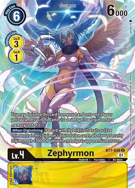 Zephyrmon [BT7-036] (Alternate Art) [Dimensional Phase] | Mindsight Gaming