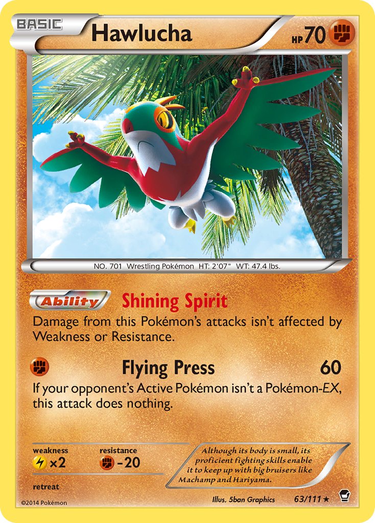 Hawlucha (63/111) (Cosmos Holo) (Blister Exclusive) [XY: Furious Fists] | Mindsight Gaming