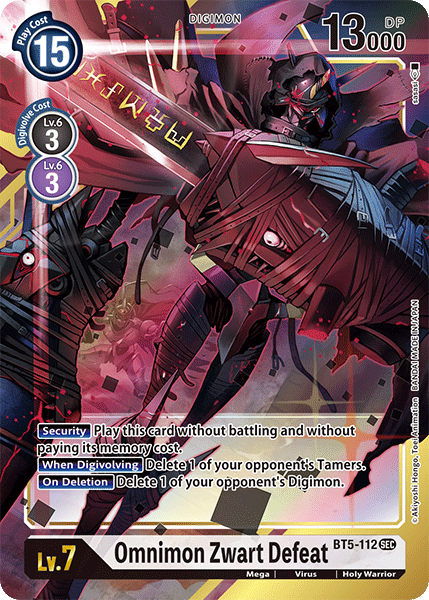 Omnimon Zwart Defeat [BT5-112] (Alternate Art) [Battle of Omni] | Mindsight Gaming