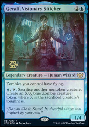 Geralf, Visionary Stitcher [Innistrad: Crimson Vow Prerelease Promos] | Mindsight Gaming