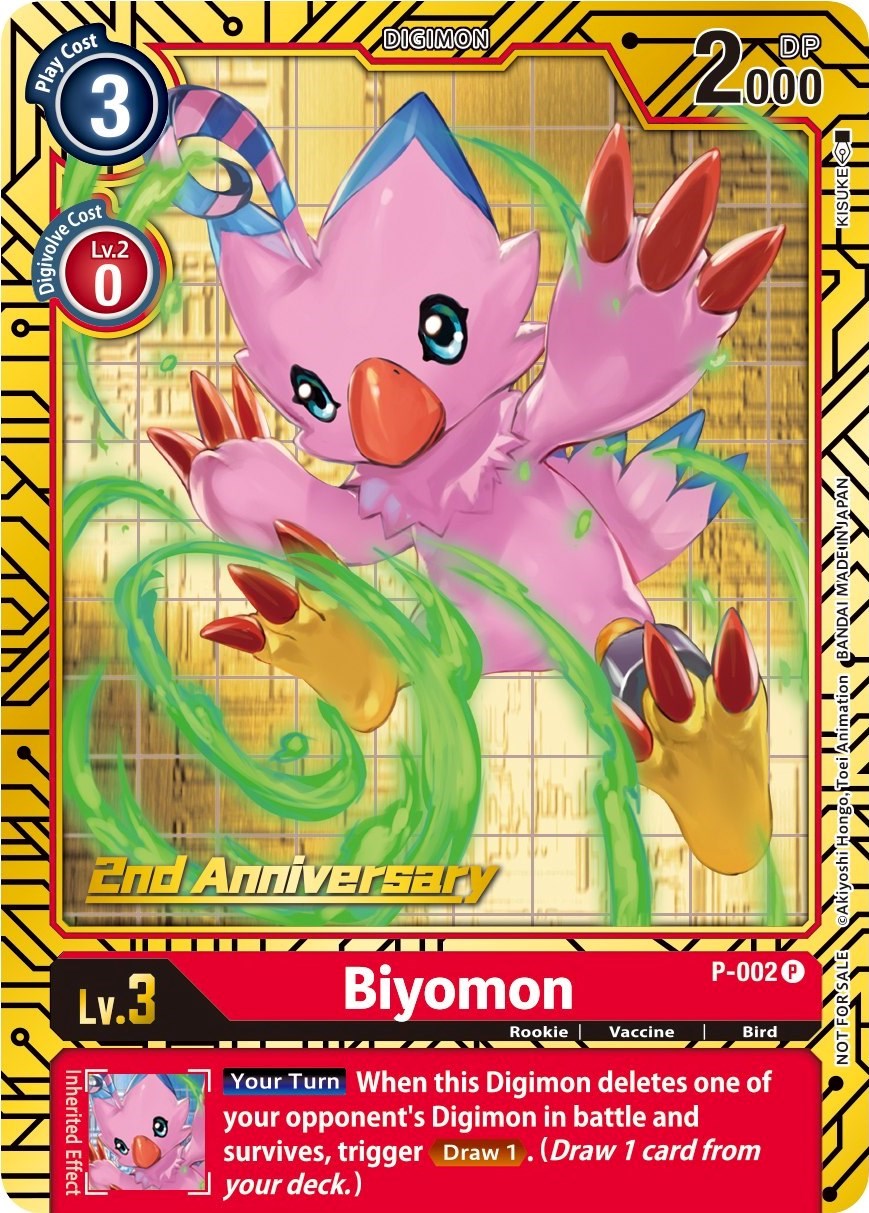 Biyomon [P-002] (2nd Anniversary Card Set) [Promotional Cards] | Mindsight Gaming