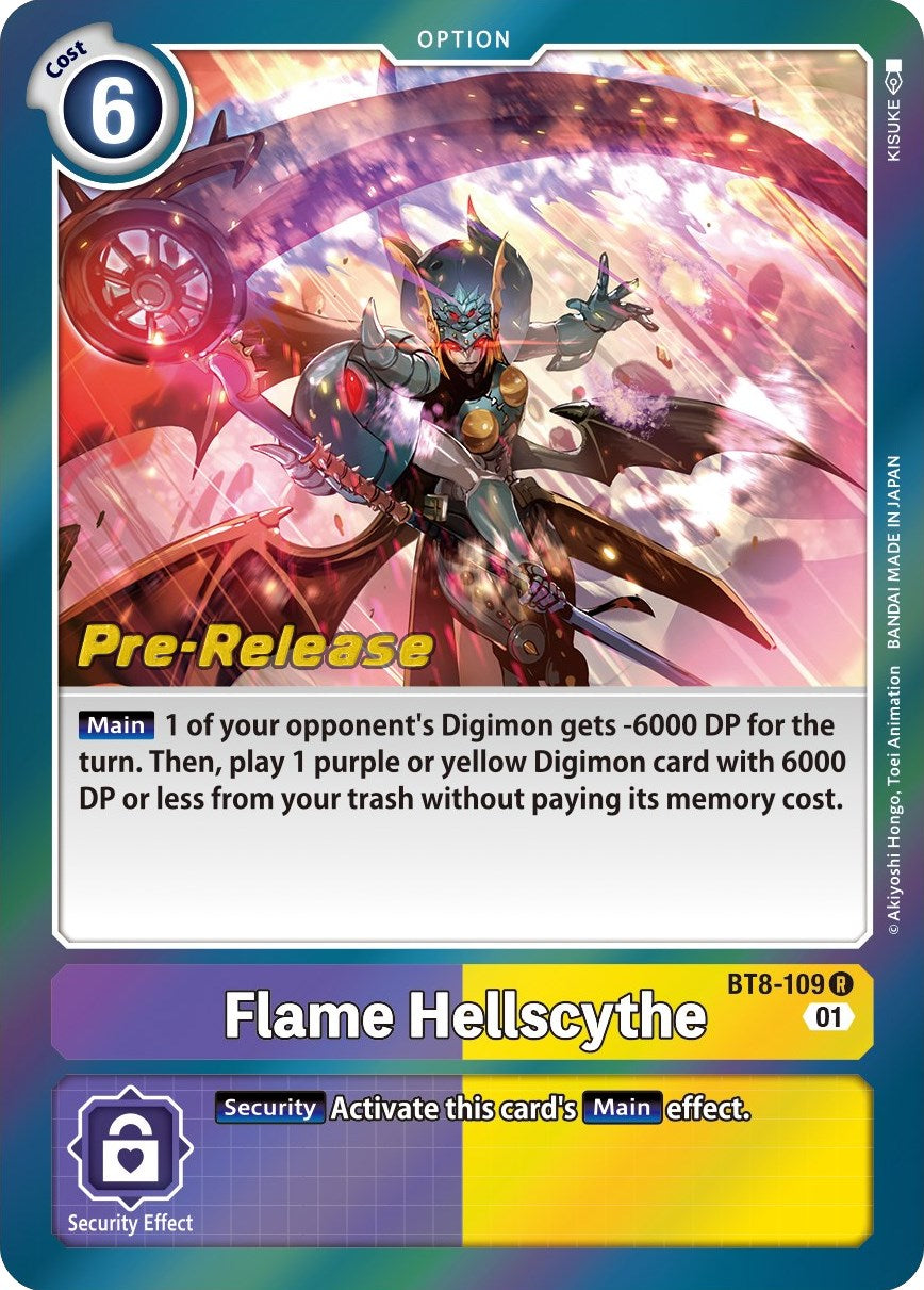 Flame Hellscythe [BT8-109] [New Awakening Pre-Release Cards] | Mindsight Gaming