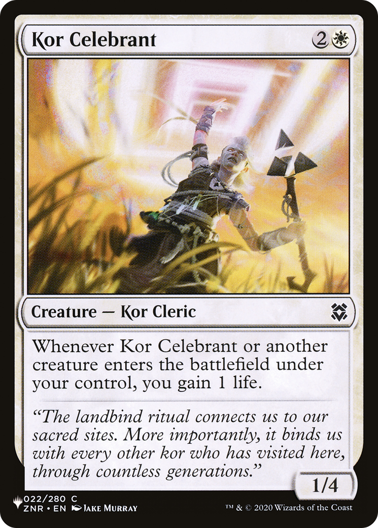 Kor Celebrant [The List Reprints] | Mindsight Gaming