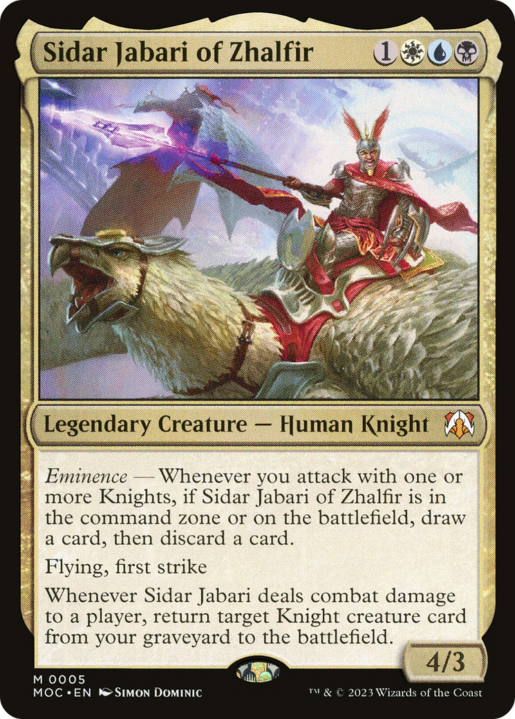 Sidar Jabari of Zhalfir [March of the Machine Commander] | Mindsight Gaming