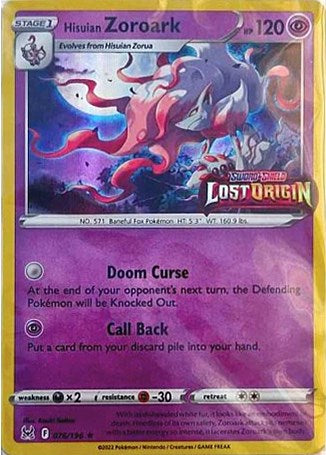 Hisuian Zoroark (076/196) (Lost Origin Stamp) [Sword & Shield: Lost Origin] | Mindsight Gaming