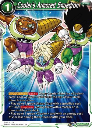 Cooler's Armored Squadron (BT17-078) [Ultimate Squad] | Mindsight Gaming