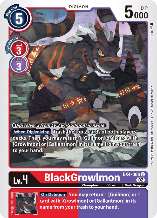 BlackGrowlmon [EX4-008] [Alternative Being Booster] | Mindsight Gaming