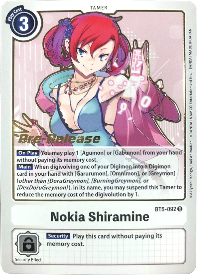 Nokia Shiramine [BT5-092] [Battle of Omni Pre-Release Promos] | Mindsight Gaming