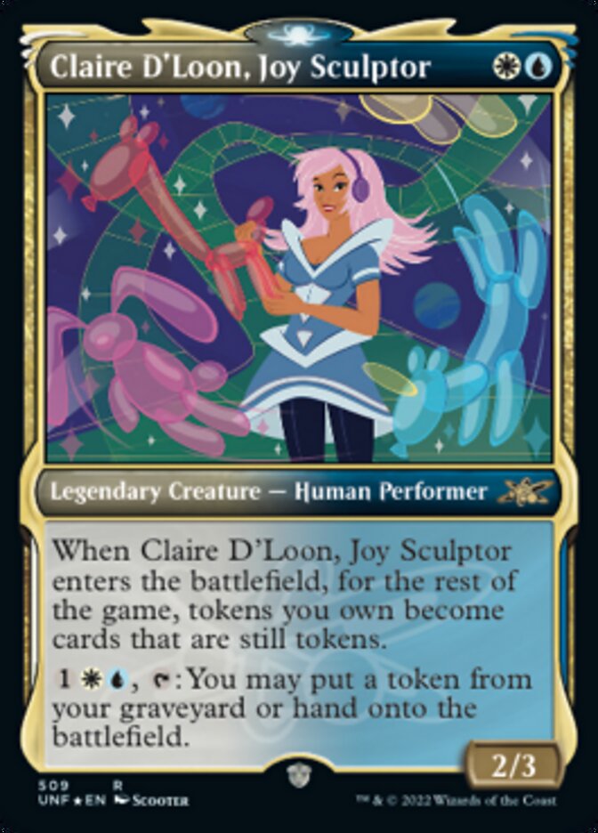 Claire D'Loon, Joy Sculptor (Showcase) (Galaxy Foil) [Unfinity] | Mindsight Gaming