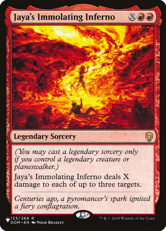 Jaya's Immolating Inferno [The List] | Mindsight Gaming