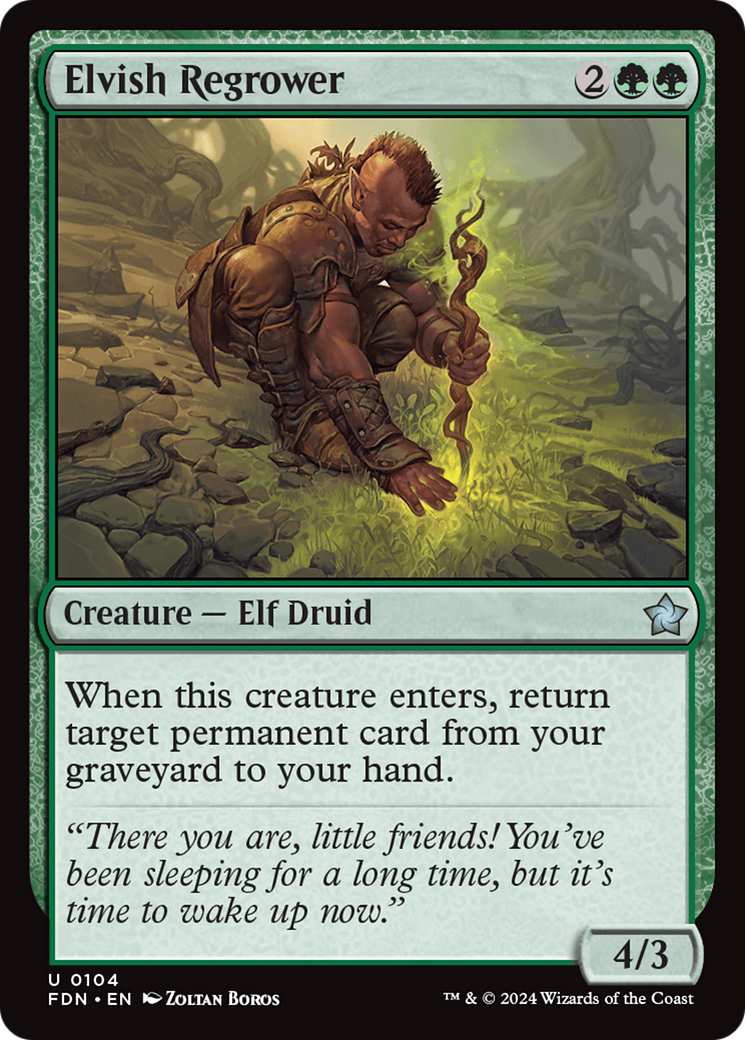 Elvish Regrower [Foundations] | Mindsight Gaming