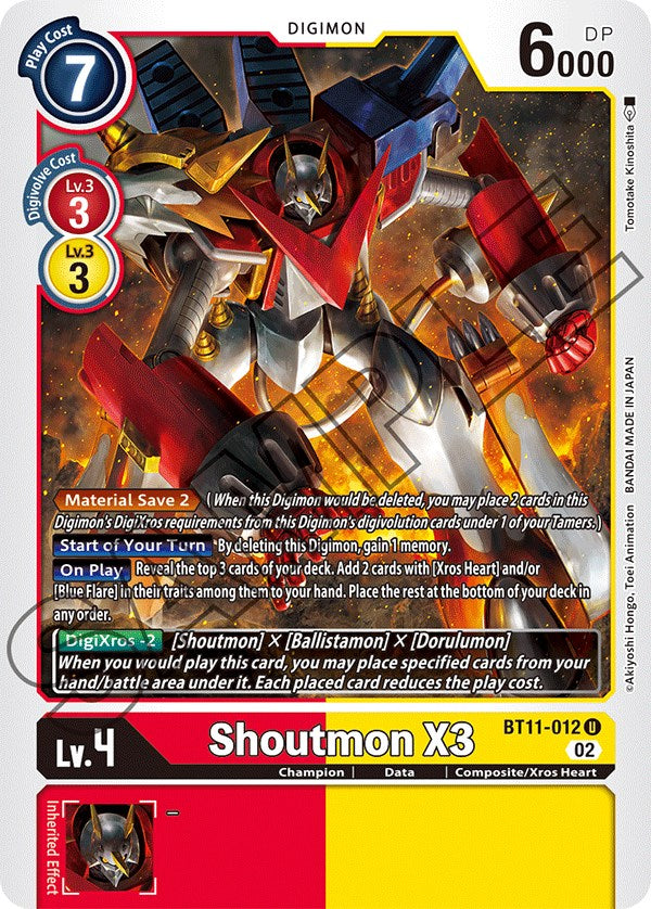 Shoutmon X3 [BT11-012] [Dimensional Phase] | Mindsight Gaming