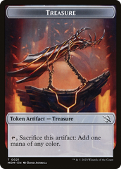 Treasure (21) // Teferi Akosa of Zhalfir Emblem Double-Sided Token [March of the Machine Tokens] | Mindsight Gaming