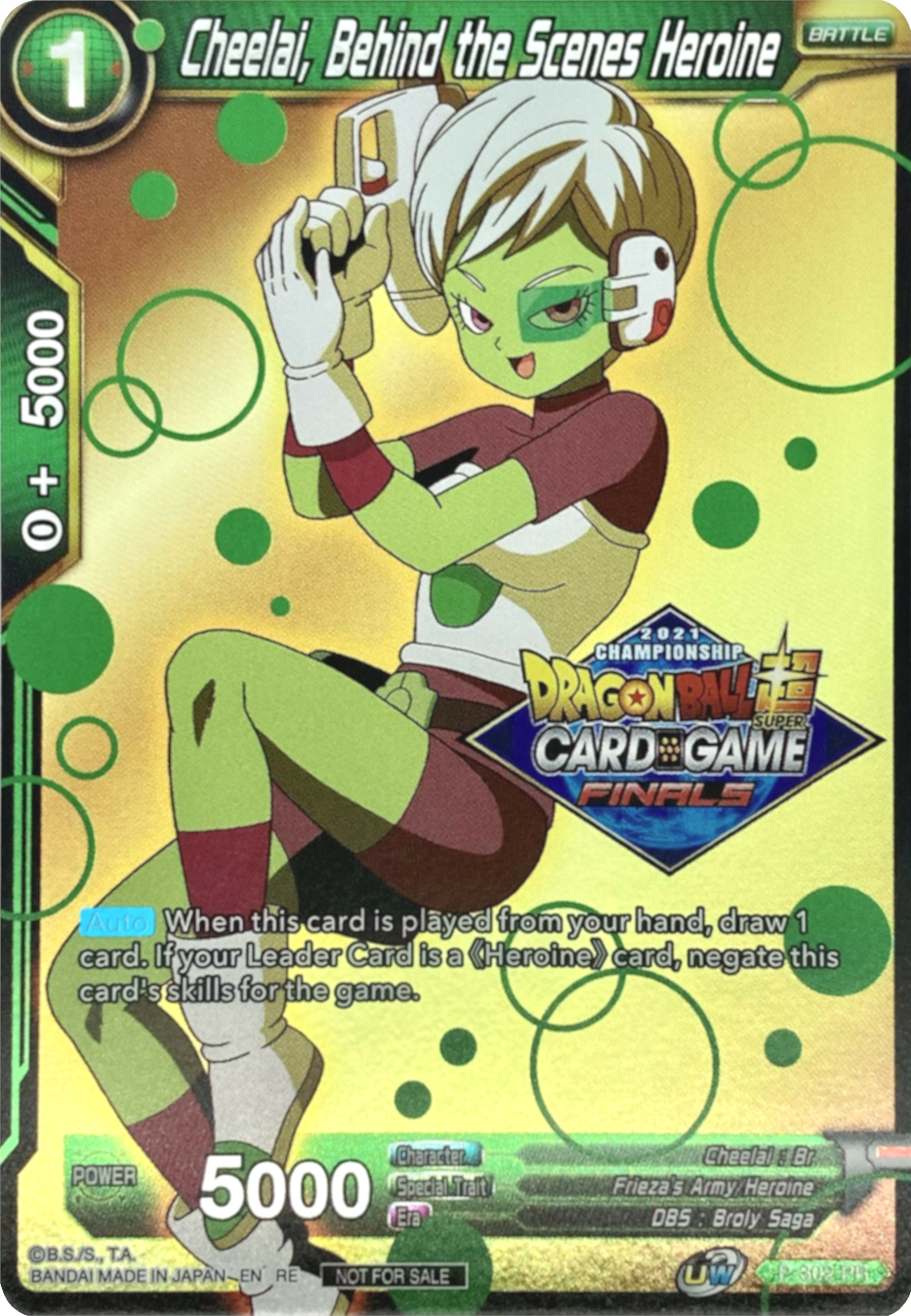 Cheelai, Behind the Scenes Heroine (2021 Tournament Pack Vault Set) (P-302) [Tournament Promotion Cards] | Mindsight Gaming