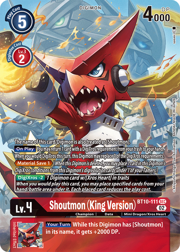 Shoutmon (King Version) [BT10-111] (Alternate Art) [Xros Encounter] | Mindsight Gaming