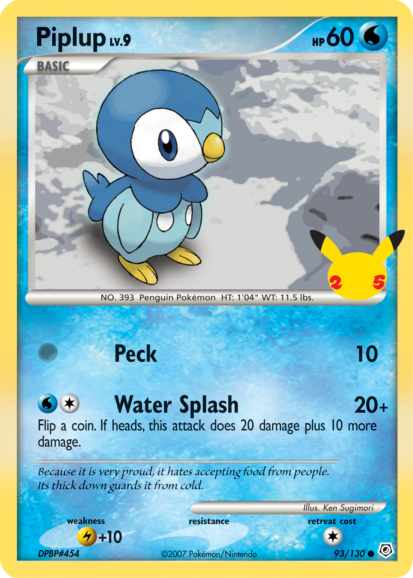 Piplup (93/130) (Jumbo Card) [First Partner Pack] | Mindsight Gaming