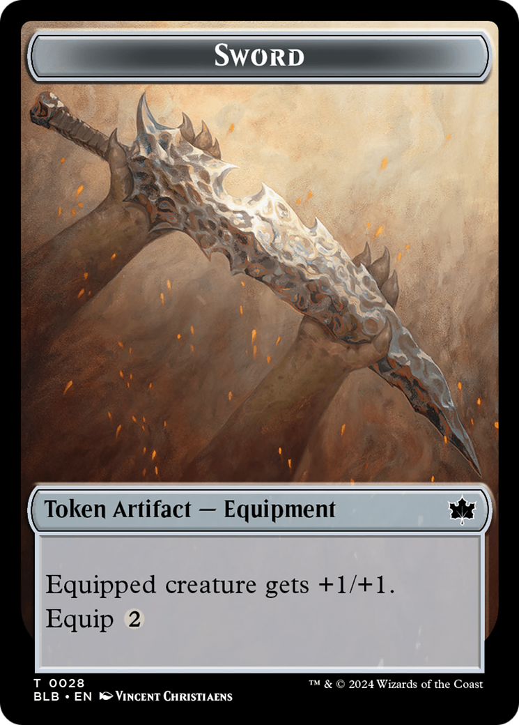 Sword // Manifold Mouse Double-Sided Token [Bloomburrow Tokens] | Mindsight Gaming