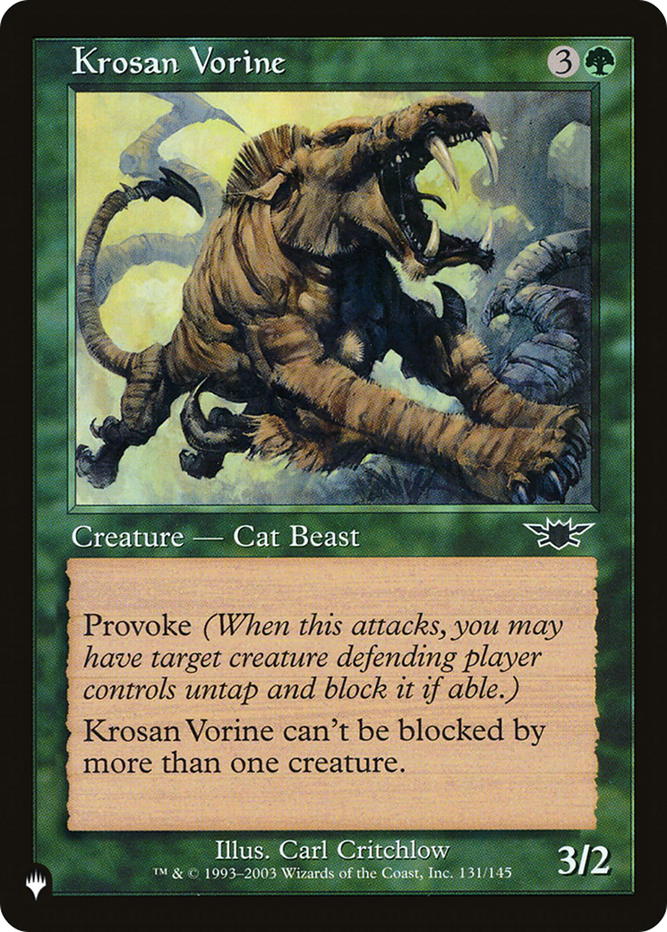 Krosan Vorine [The List Reprints] | Mindsight Gaming