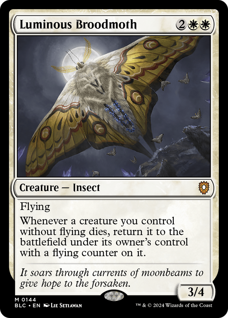 Luminous Broodmoth [Bloomburrow Commander] | Mindsight Gaming