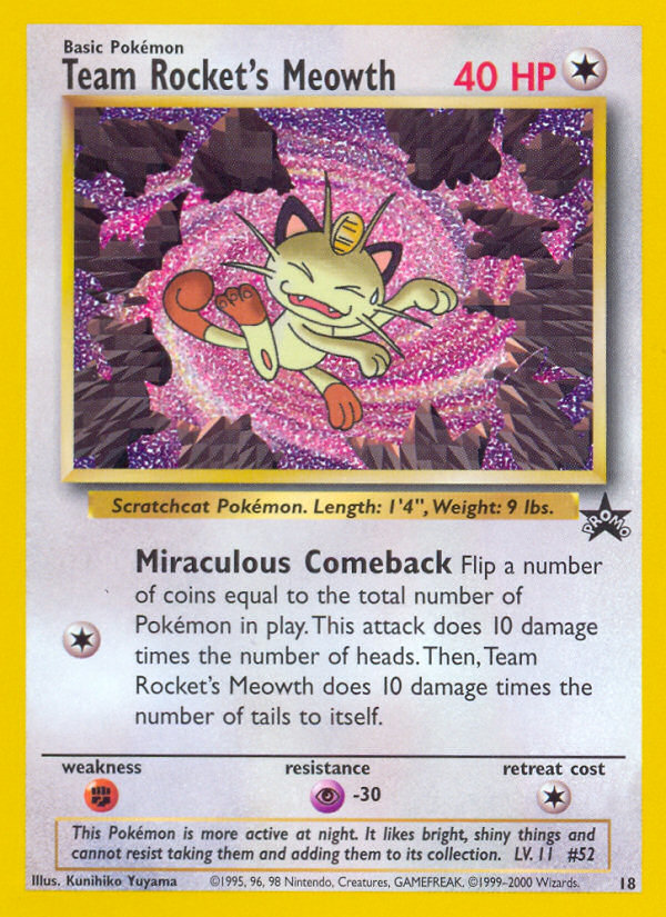 Team Rocket's Meowth (18) [Wizards of the Coast: Black Star Promos] | Mindsight Gaming