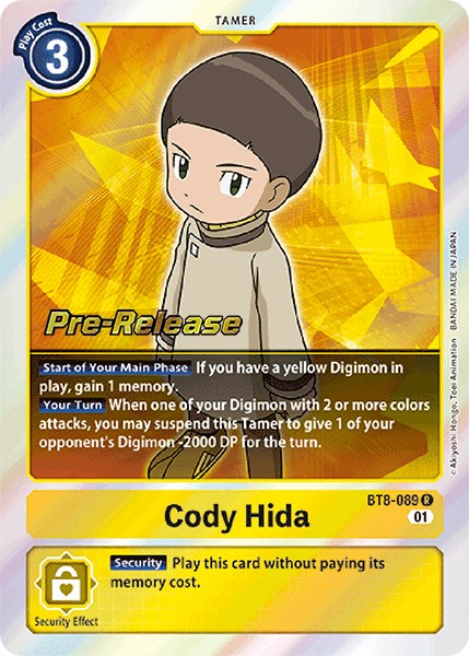 Cody Hida [BT8-089] [New Awakening Pre-Release Cards] | Mindsight Gaming