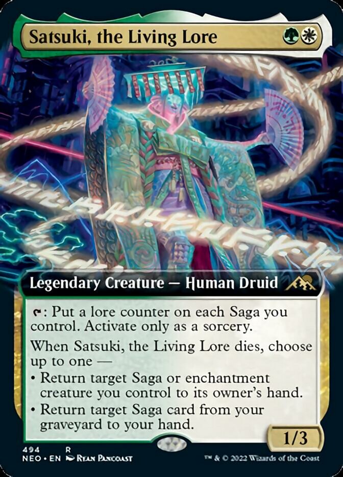 Satsuki, the Living Lore (Extended Art) [Kamigawa: Neon Dynasty] | Mindsight Gaming