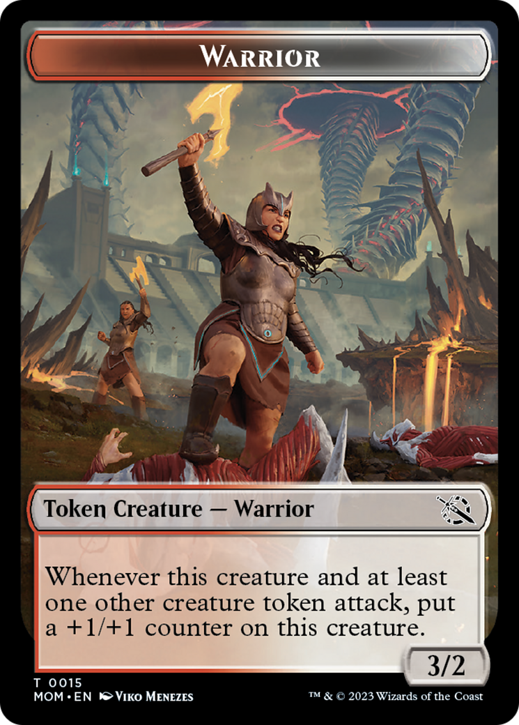 Warrior // Spirit (13) Double-Sided Token [March of the Machine Tokens] | Mindsight Gaming