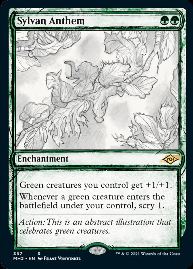 Sylvan Anthem (Sketch) [Modern Horizons 2] | Mindsight Gaming