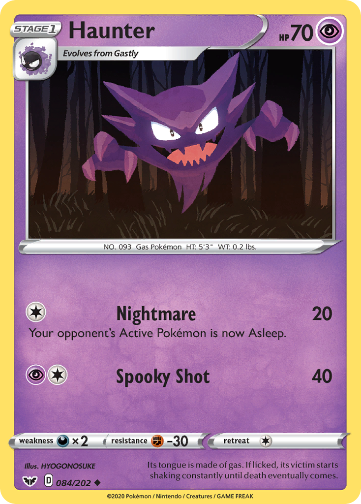 Haunter (084/202) [Sword & Shield: Base Set] | Mindsight Gaming