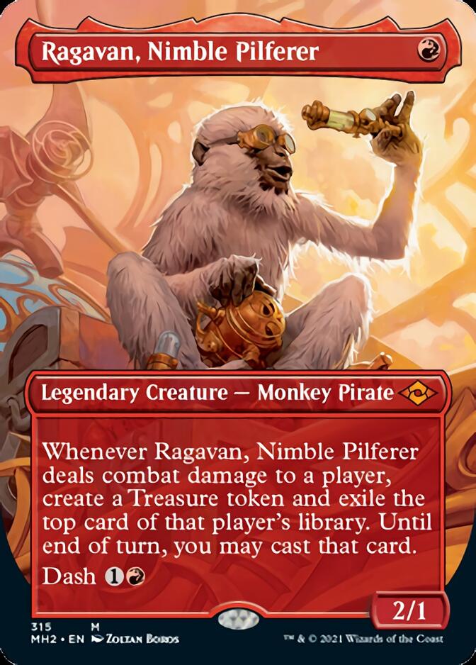 Ragavan, Nimble Pilferer (Borderless Alternate Art) [Modern Horizons 2] | Mindsight Gaming