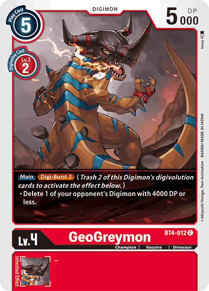 GeoGreymon [BT4-012] [Great Legend] | Mindsight Gaming