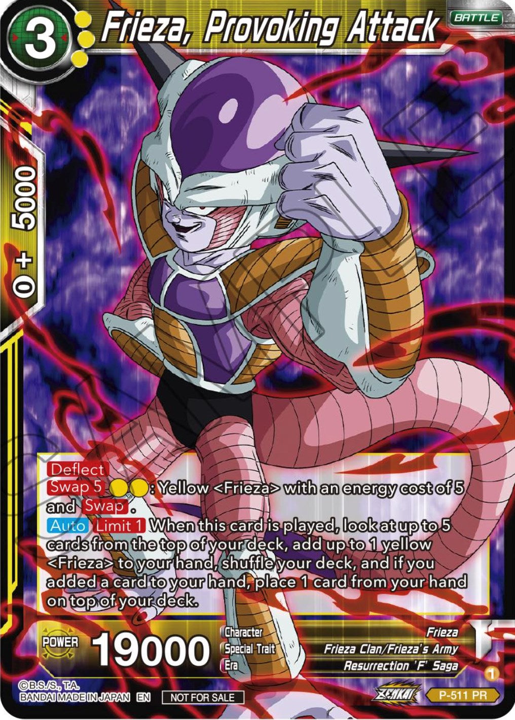 Frieza, Provoking Attack (Zenkai Series Tournament Pack Vol.4) (P-511) [Tournament Promotion Cards] | Mindsight Gaming