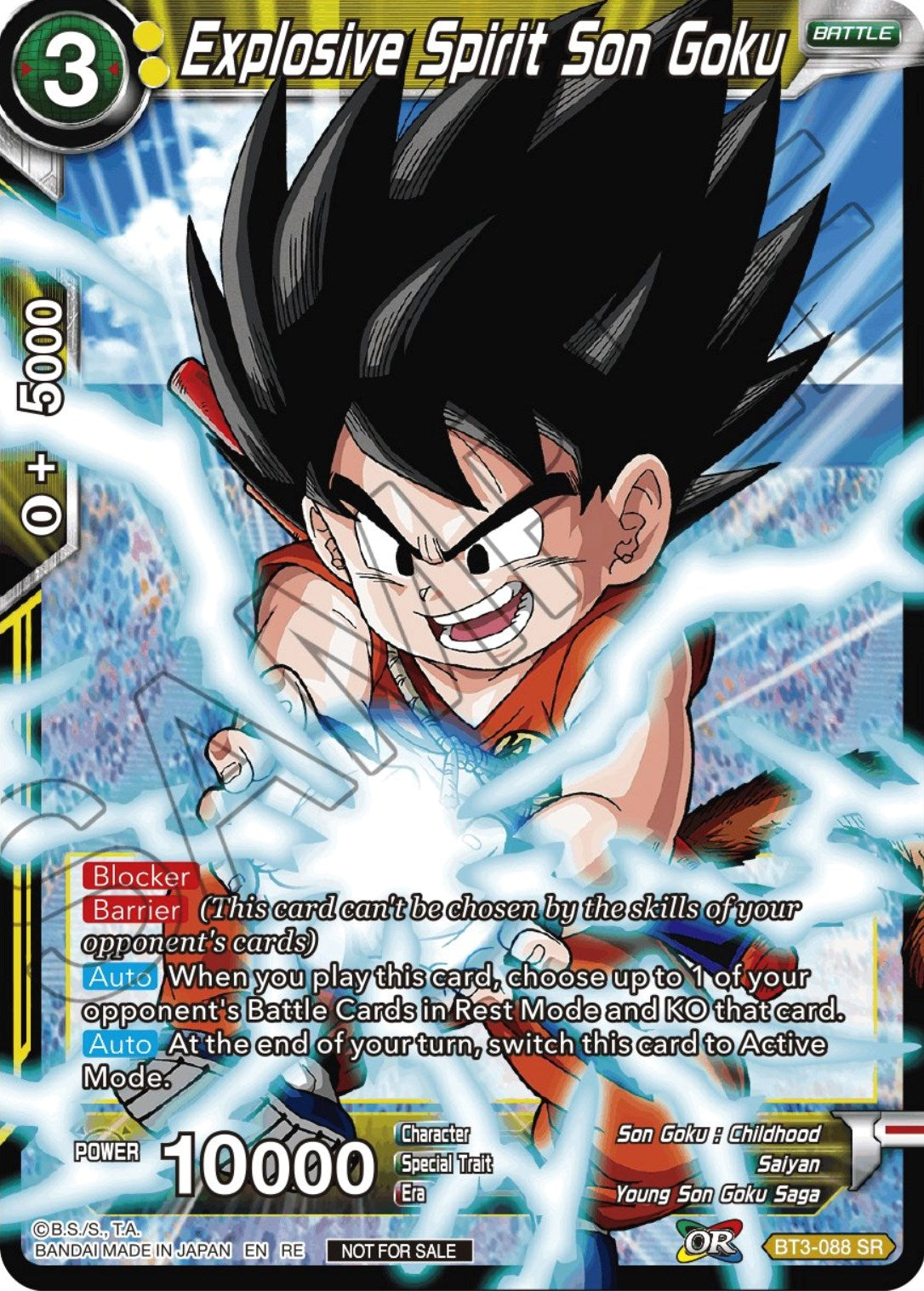 Explosive Spirit Son Goku (Championship Selection Pack 2023 Vol.2) (Silver Foil) (BT3-088) [Tournament Promotion Cards] | Mindsight Gaming