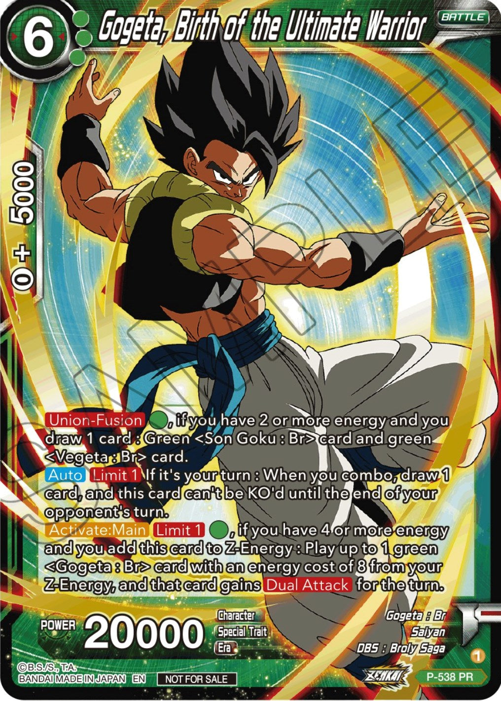 Gogeta, Birth of the Ultimate Warrior (Championship Selection Pack 2023 Vol.2) (Gold-Stamped Silver Foil) (P-538) [Tournament Promotion Cards] | Mindsight Gaming