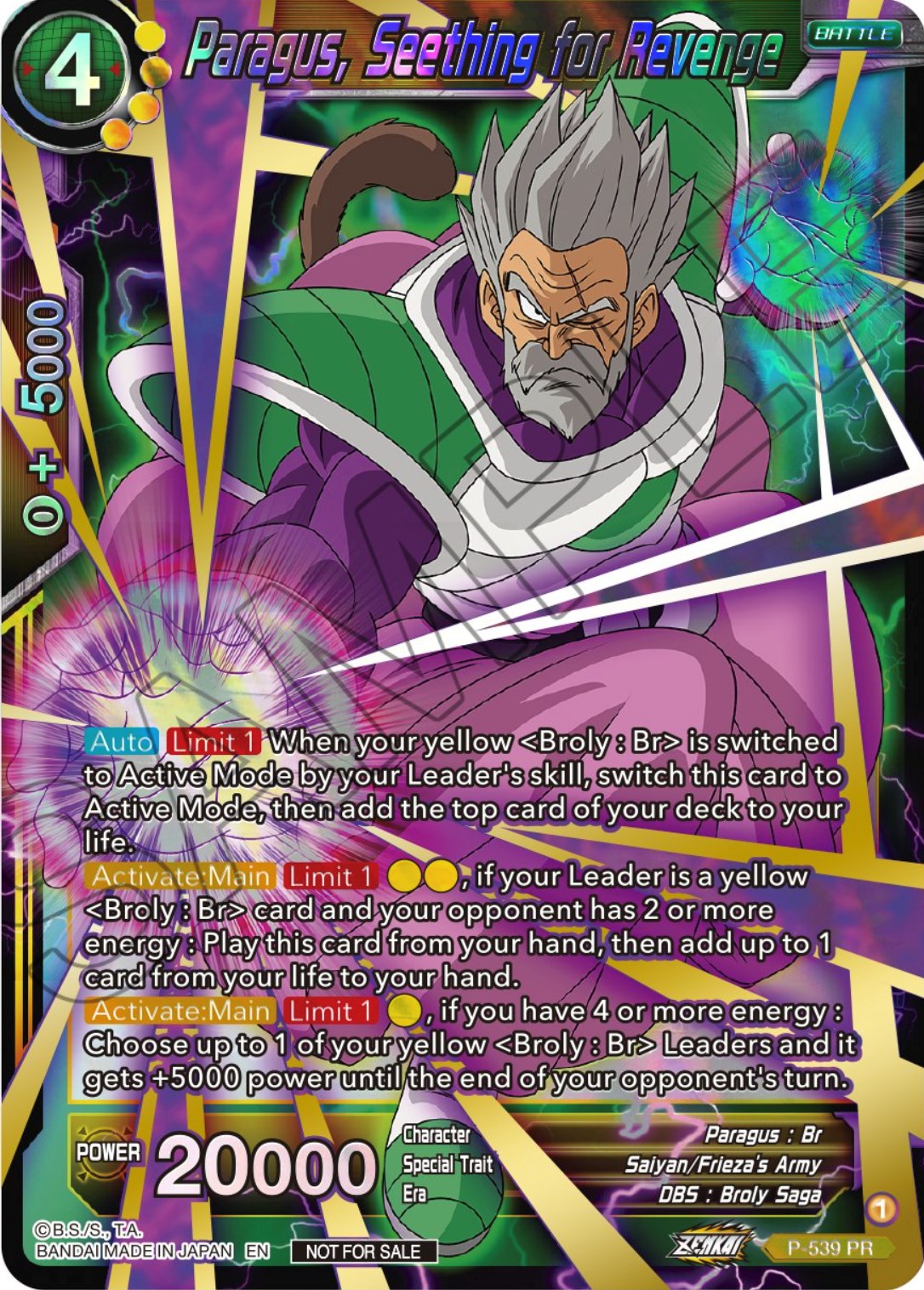 Paragus, Seething for Revenge (Championship Selection Pack 2023 Vol.2) (Gold-Stamped Shatterfoil) (P-539) [Tournament Promotion Cards] | Mindsight Gaming