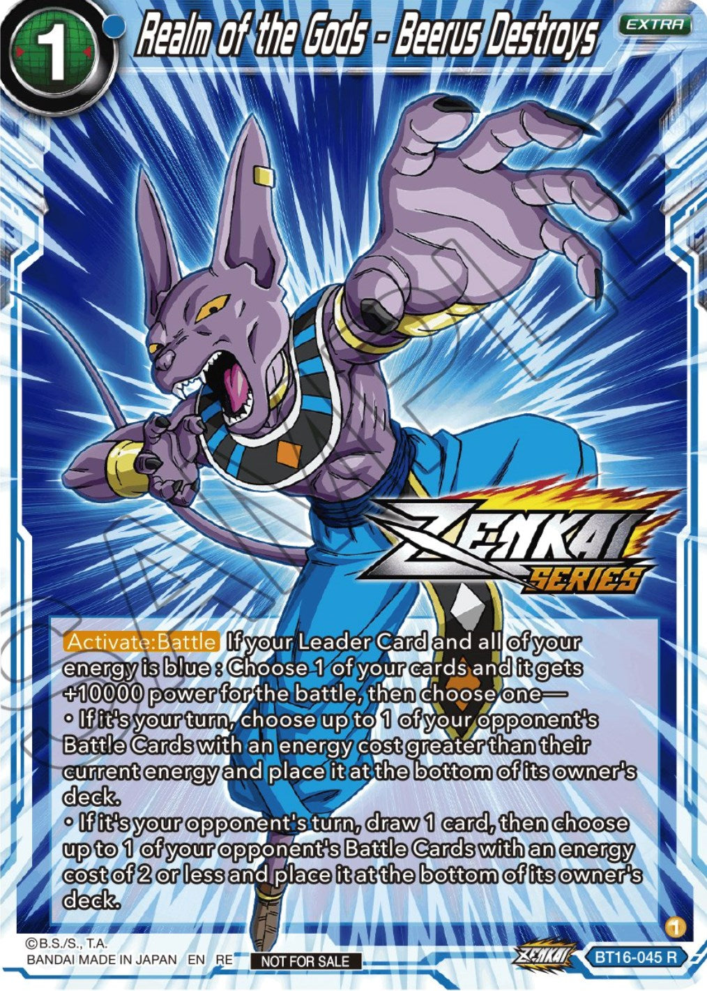 Realm of the Gods - Beerus Destroys (Event Pack 12) (BT16-045) [Tournament Promotion Cards] | Mindsight Gaming