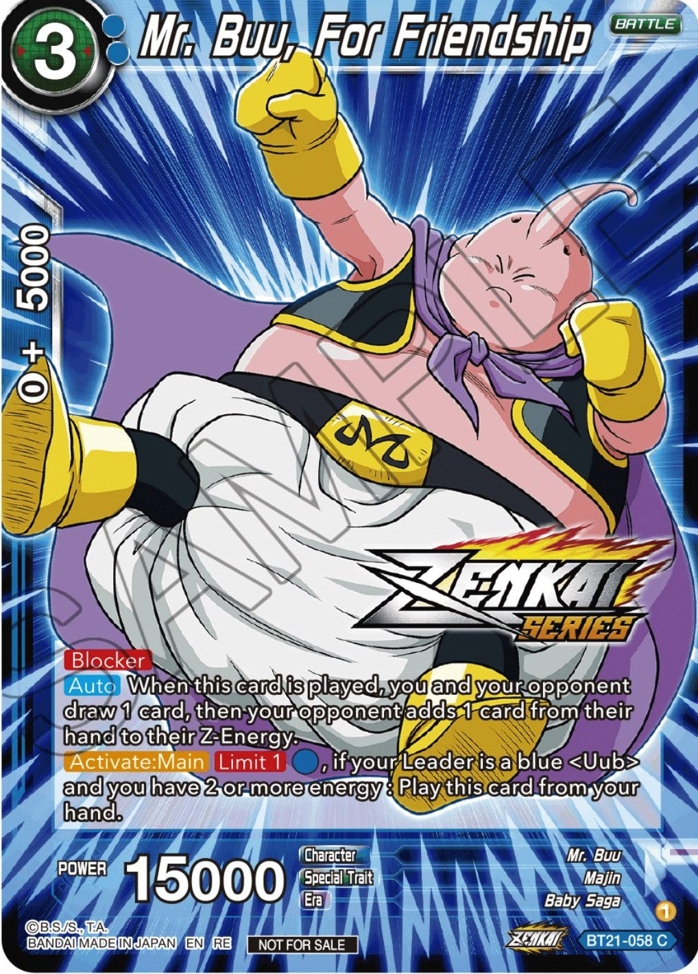 Mr. Buu, For Friendship (Event Pack 12) (BT21-058) [Tournament Promotion Cards] | Mindsight Gaming