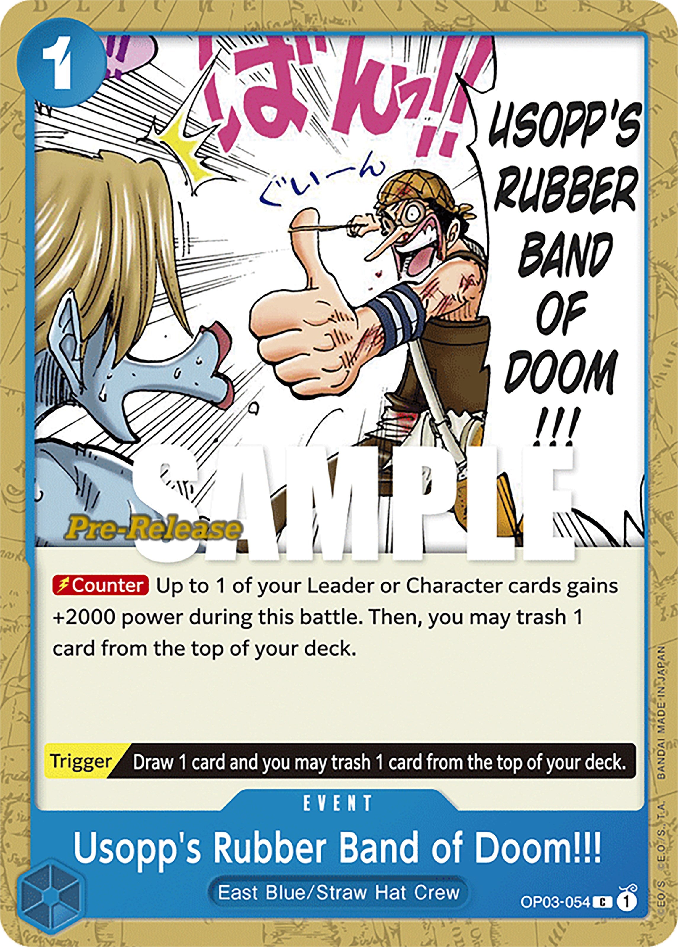 Usopp's Rubber Band of Doom!!! [Pillars of Strength Pre-Release Cards] | Mindsight Gaming