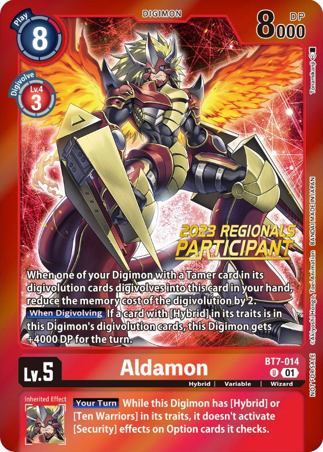 Aldamon [BT7-014] (2023 Regionals Participant) [Next Adventure Promos] | Mindsight Gaming