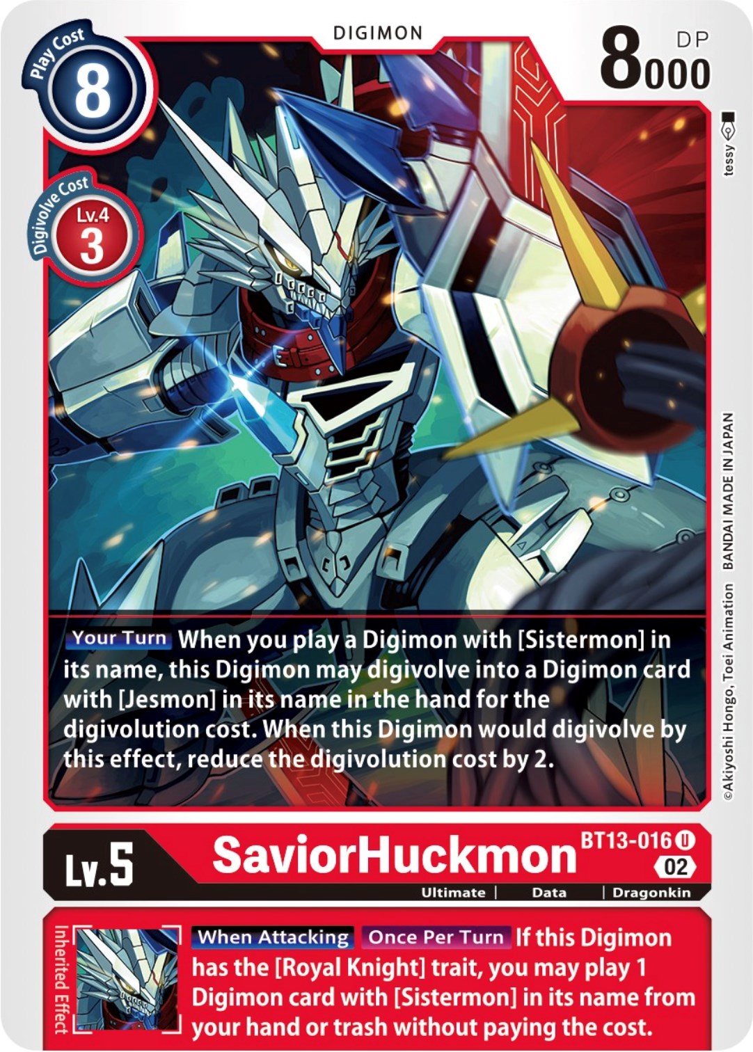 SaviorHuckmon [BT13-016] [Versus Royal Knights Booster] | Mindsight Gaming