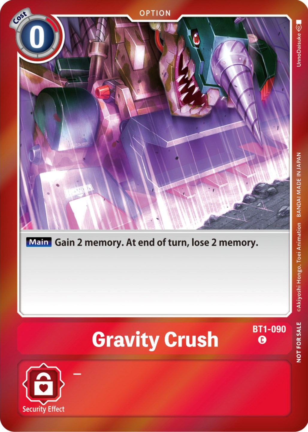 Gravity Crush [BT1-090] (Event Pack 5) [Release Special Booster Promos] | Mindsight Gaming