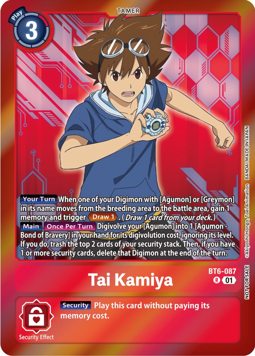 Tai Kamiya [BT6-087] (Event Pack 5) [Double Diamond Promos] | Mindsight Gaming