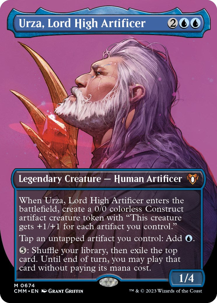 Urza, Lord High Artificer (Borderless Profile) [Commander Masters] | Mindsight Gaming