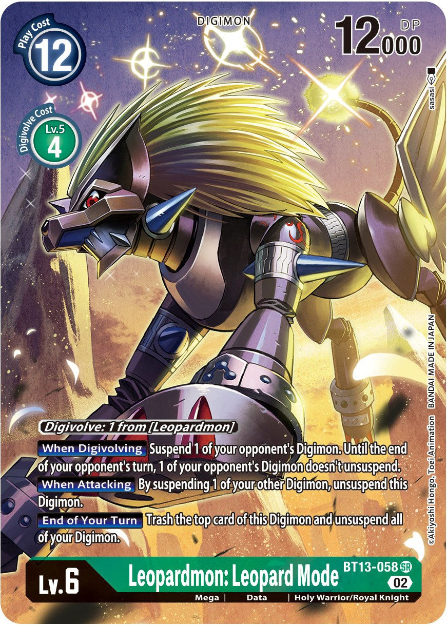 Leopardmon: Leopard Mode [BT13-058] (Alternate Art) [Versus Royal Knights Booster] | Mindsight Gaming