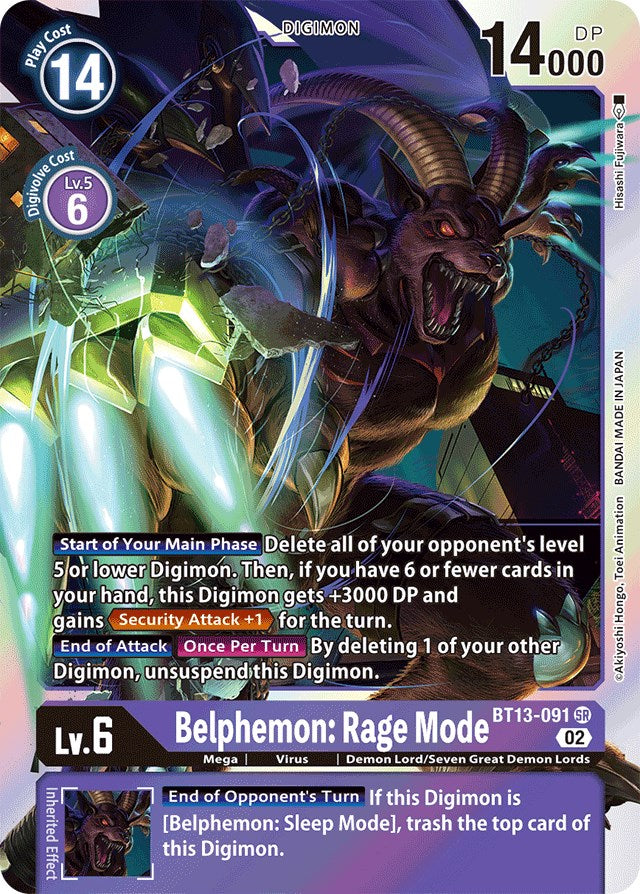 Belphemon: Rage Mode [BT13-091] [Versus Royal Knights Booster] | Mindsight Gaming