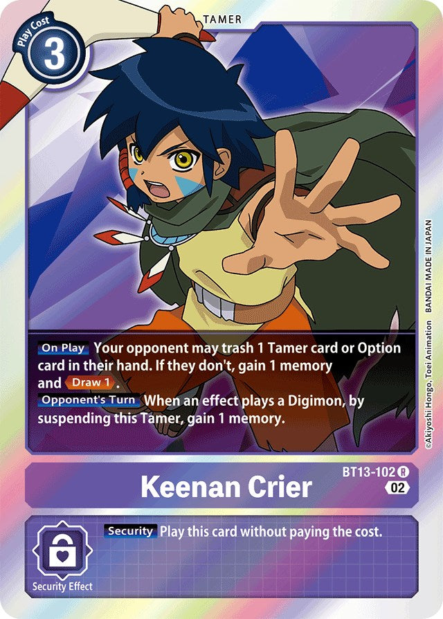 Keenan Crier [BT13-102] [Versus Royal Knights Booster] | Mindsight Gaming