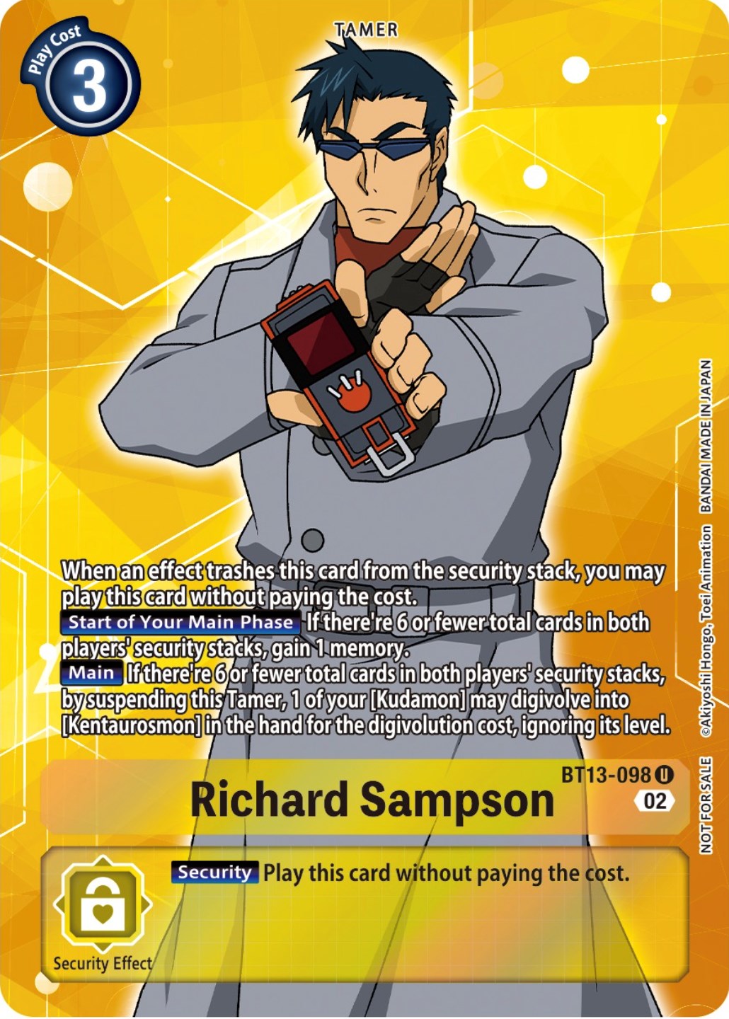 Richard Sampson [BT13-098] (Box Topper) [Versus Royal Knights Booster] | Mindsight Gaming