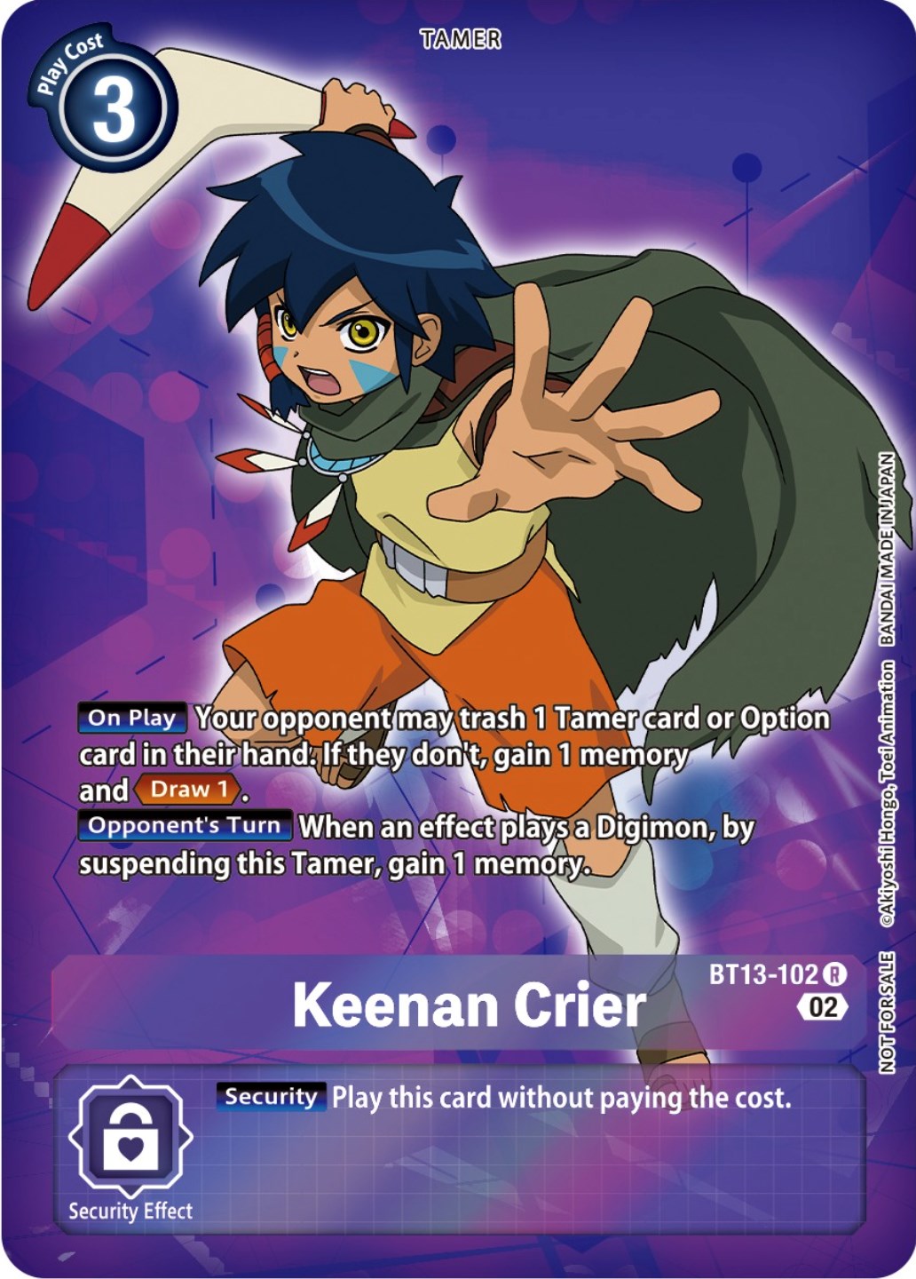 Keenan Crier [BT13-102] (Box Topper) [Versus Royal Knights Booster] | Mindsight Gaming